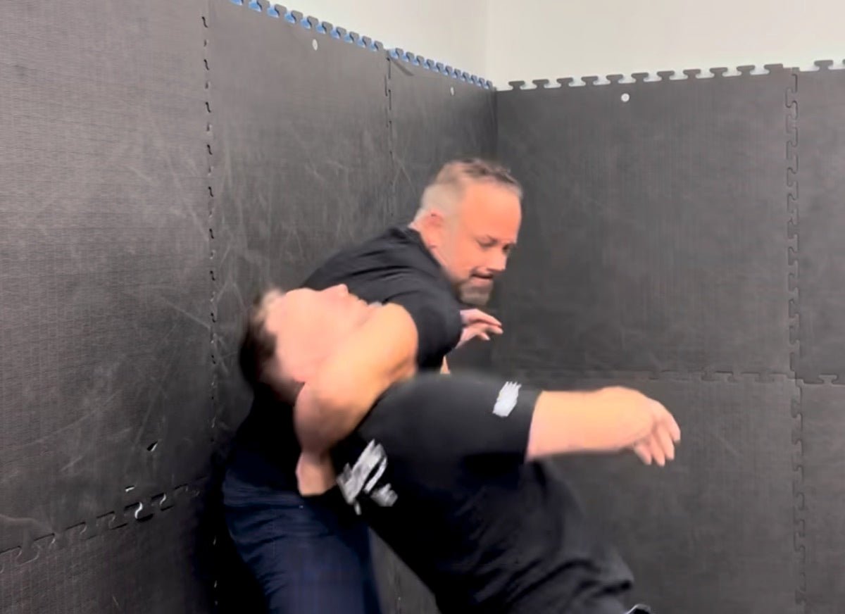 Adam Seegmiller demonstrating a HAVOC technique on a training partner