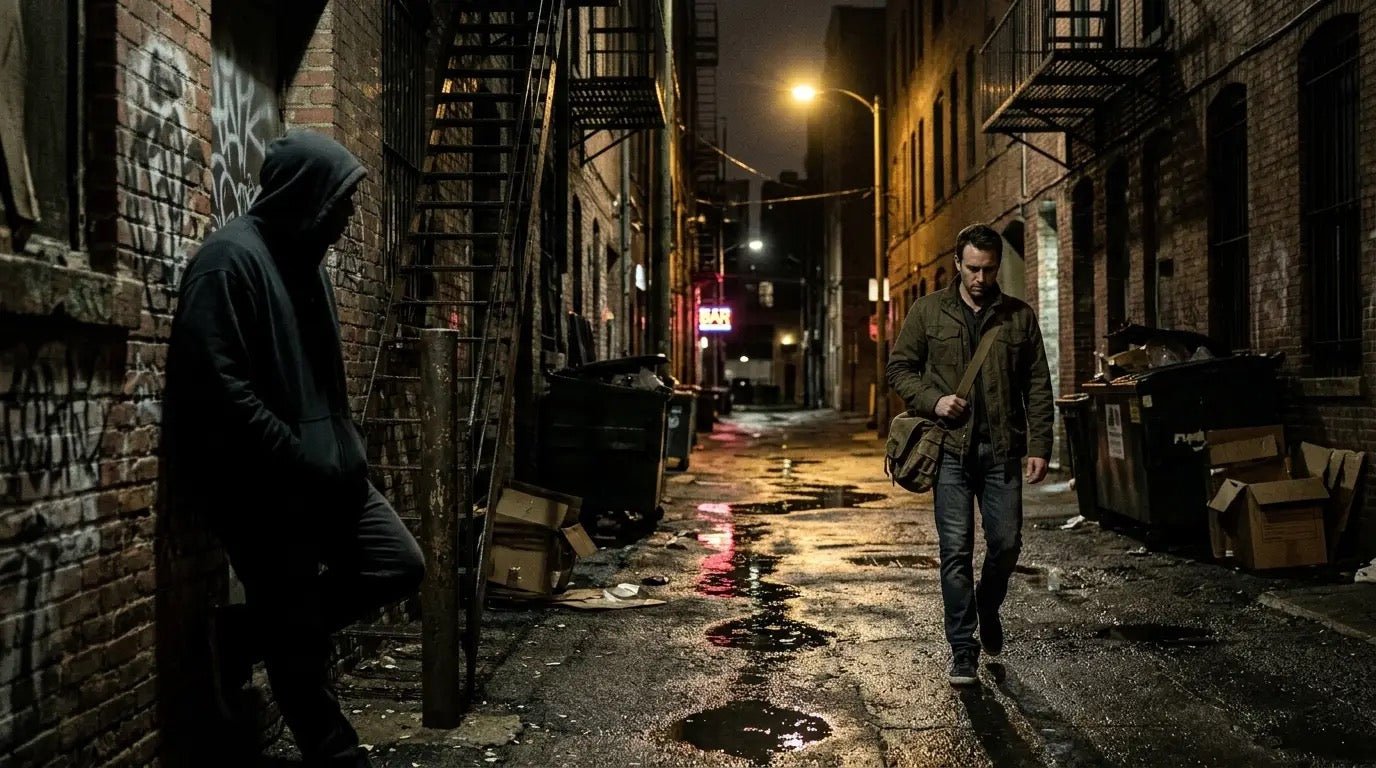 Dark urban alley - the threats you don't see