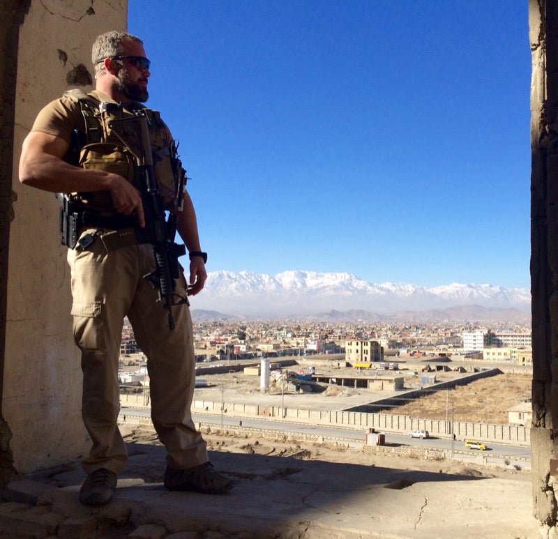 Adam Seegmiller in combat zone