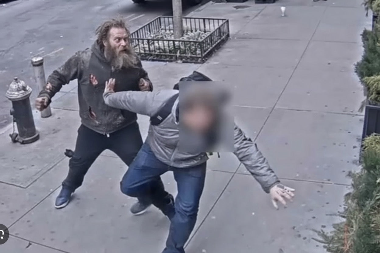 Street violence caught on security camera